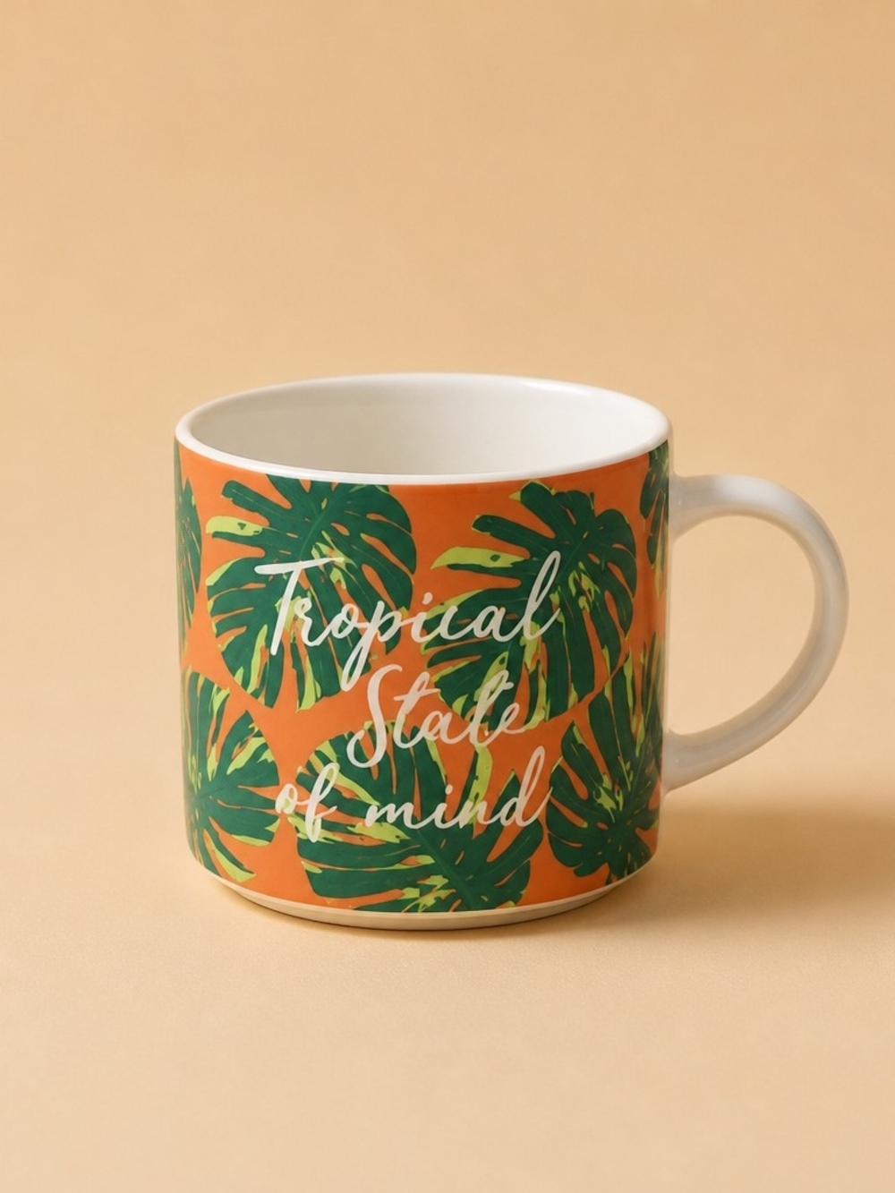Threshold Tropical Leaf Porcelain Mug